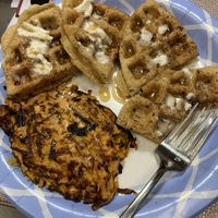 Waffles that will make you dance while you chew!!! at Can't Believe It's Vegan  in Westerville