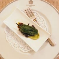 The palate cleanser. Not hot pepper with quinoa and sauce.  at Bristol Lounge in Vienna