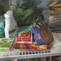 Refrigerated products at Xiguela Tienda de Productos Organicos in Oaxaca