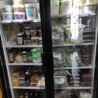 Fridge at Xiguela Tienda de Productos Organicos in Oaxaca