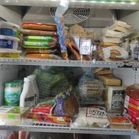 Fridge at Xiguela Tienda de Productos Organicos in Oaxaca