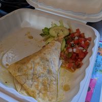 Quesadilla - had already eaten most of it at Margaritas Mexican Restaurant in Redwood City
