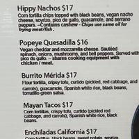 Plant based menu   at Margaritas Mexican Restaurant in Redwood City