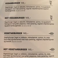Better picture of the burger menu, can read ingredients.  at Graffi Grill in Tromsoe
