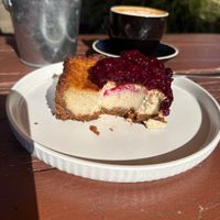 Vegan New York cheesecake   at The Trail Cafe in Mount Evelyn