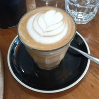 Almond latte at The Trail Cafe in Mount Evelyn