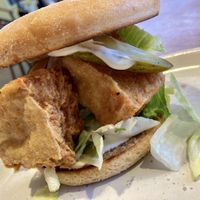 Tofu “chicken” burger at GG Bistro in Christchurch