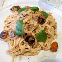 Pasta of the day - rosa sauce with chorizo at GG Bistro in Christchurch