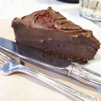 Choc mousse (avocado) cake at GG Bistro in Christchurch