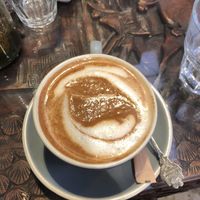 Soy flat white  at GG Bistro in Christchurch