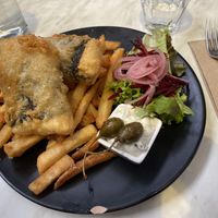 Tofish and chips   at GG Bistro in Christchurch
