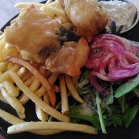 Tofish and chips at GG Bistro in Christchurch