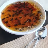 Best Passionfruit Creme Brulee ever at GG Bistro in Christchurch