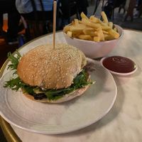 Special - parma burger and fries   at GG Bistro in Christchurch