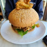 Mac n cheese burger at GG Bistro in Christchurch