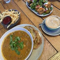Soup of the day, fries, KFT plate   at GG Bistro in Christchurch