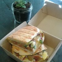 Furkey Panino in a takeaway box at GG Bistro in Christchurch