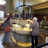 Buffet station  at Tibits in Lausanne