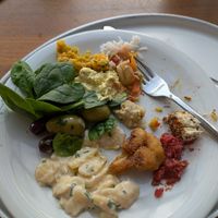 Half eaten food at Tibits in Lausanne