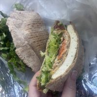 Tofu sandwich (tofu nice snd firm)  at Speedy Redemption in St Thomas