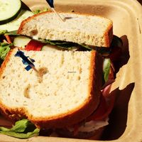 Glutenfree Super Veggie Vegan sandwich  at Macy's European Coffeehouse in Flagstaff