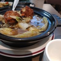 Fake meatballs in vegetable soup, nice dish at Qǐ Ruò Yǎ in Taichung