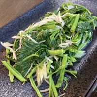 Water spinach with sour bamboo shoots (空心菜炒酸筍) at Qǐ Ruò Yǎ in Taichung