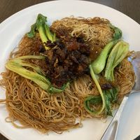 Camellia oil fried vermicelli (茶油香煎麵線) at Qǐ Ruò Yǎ in Taichung