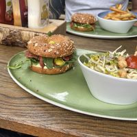 Planted Pastrami sandwich   at Hans im Glück in Frankfurt