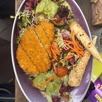Salad Vogelfrei with vegan Chicken  at Hans im Glück in Frankfurt