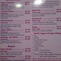 Vegan & Vegetarian lunch menu at Pangbourne Cafe in Pangbourne