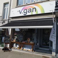Outside at V.gan in Brussels