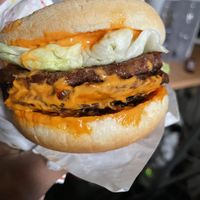 double halo, with flaming mayo, no pickles or cheese  at Halo Burger in South West London