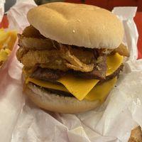 The Cheezy Garlic Fest burger  at Halo Burger in South West London