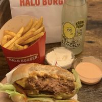 Think about this daily!  at Halo Burger in South West London