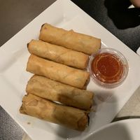 Fried springs rolls - they were good   at Vegan Plate in Roseville