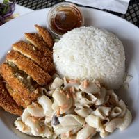 Hawaiian chicken katsu plate   at Vegan Plate in Roseville