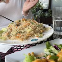 You get a mountain of noodles for the filipino plate!  at Vegan Plate in Roseville