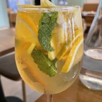Sangria with white wine  at DaTerra - Rua da Rosa in Lisbon