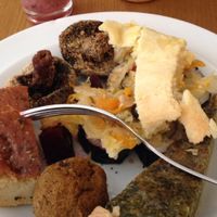 A selection of foods from the buffet  at DaTerra - Rua da Rosa in Lisbon
