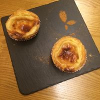 Pasteis de nata (but with lime instead of vanilla strangely?) at DaTerra - Rua da Rosa in Lisbon