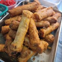 Popular spring roll running fast ~ 10/3/23 at Shan Yuan 善缘素食 in Northeast Singapore