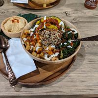 Amazing crispy tofu bowl at Fruit Fusion in Phuket