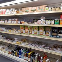 Labeled vegan section at Drogerie im Schwamendingerhuus in Zurich