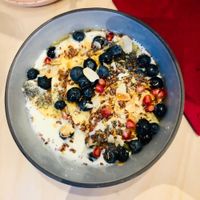 Soy yoghurt with agave, fruits and granola at Cesar in Antwerpen