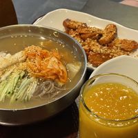 Mul makguksu, soy chicken, pumpkin sikhye. Soy chicken was also good  at Maru JaYeonSik Kimbap in Seoul