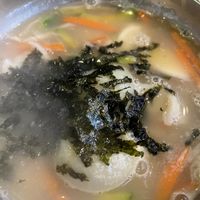 Udon with dumplings  at Maru JaYeonSik Kimbap in Seoul