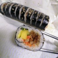 Gimbap with fried tofu at Maru JaYeonSik Kimbap in Seoul