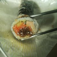 Gimbap with ham at Maru JaYeonSik Kimbap in Seoul