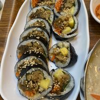 fried tofu kimbap   at Maru JaYeonSik Kimbap in Seoul